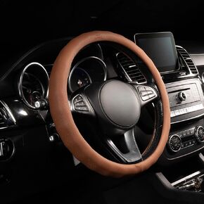 غطاء عجلة القيادة التلقائية لورد-جلود بو ، لا ينقص الداخلية ، الراحة طوال الموسم-الأسود/الفهد-الحجم M 14.5-15 بوصة (8684) in Kuwait