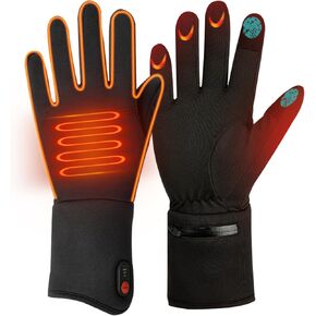 Heated Gloves for Men & Women - 5000mAh Battery, 3 Heating Levels, Overheat Protection - Ultra-Thin Electric Motorcycle Riding Gloves for Winter, Skiing, Snow Sports in Saudi Arabia