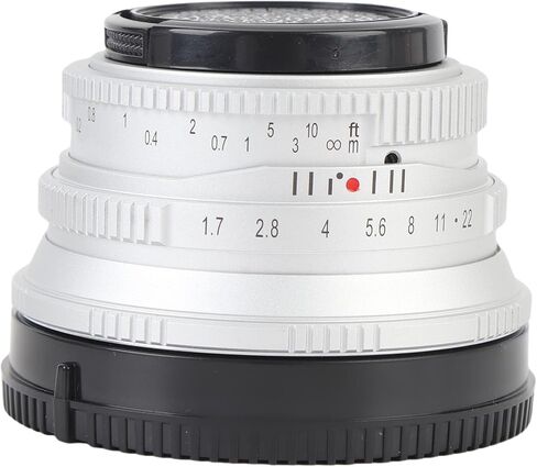 عدسة EBTOOLS 25 مم F1.7 للتركيز اليدوي الثابتة لكاميرا G1 G2 G3 G5 G6 G7 M4/3 بدون مرآة (فضي) in Kuwait