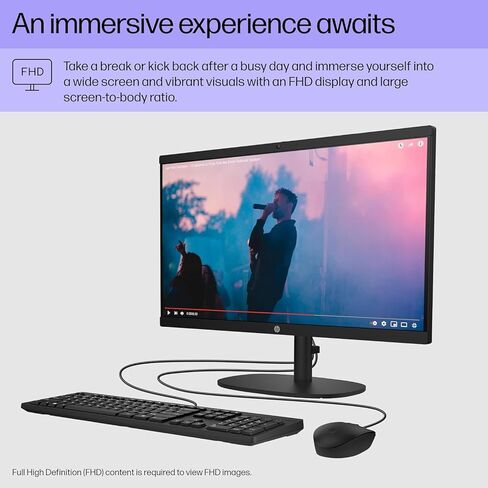 HP 22" FHD All-in-One Desktop Computer for Everyday Use, 13th Gen Intel Quad-Core CPU, 16GB DDR5, 128GB Storage, HDMI, Type-C, Wi-Fi, HD Webcam, Win11 Pro (Renewed) in Saudi Arabia