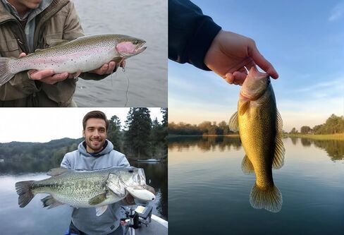 Topwater Swimbait Lures for Bass, Trout, Crappie, Pike, Walleye - Lifelike Action Freshwater Saltwater Artificial Fishing Bait with Storage Box in Saudi Arabia