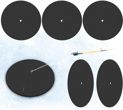 6 Pcs Ice Fishing Hole Covers 12 Inch Insulator Accessories Insulated Ice Tip Ups Hole Cover Lid for Winter Fish Houses Equipment in Kuwait
