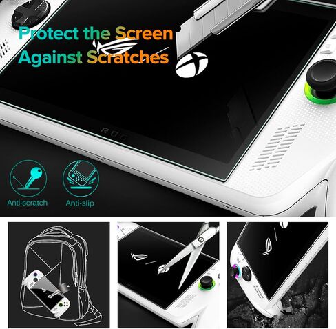 عبوتان من واقي الشاشة ivoler متوافق مع ASUS ROG Ally Gaming Handheld 7 بوصة 2023 مع أداة إطار المحاذاة، طبقة حماية من الزجاج المقسى - بدون فقاعات هواء - صلابة فائقة المقاومة 9H in Kuwait