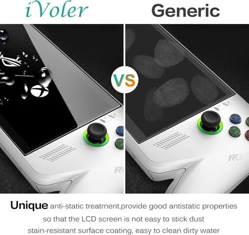 عبوتان من واقي الشاشة ivoler متوافق مع ASUS ROG Ally Gaming Handheld 7 بوصة 2023 مع أداة إطار المحاذاة، طبقة حماية من الزجاج المقسى - بدون فقاعات هواء - صلابة فائقة المقاومة 9H in Kuwait