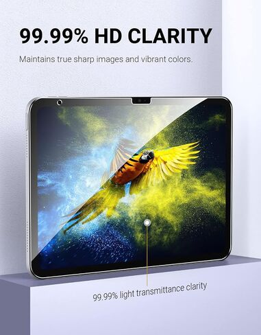 واقي شاشة MoKo مكون من قطعتين لجهاز iPad الجيل الحادي عشر (A16) 11 بوصة 2025، iPad الجيل العاشر 10.9 بوصة 2022، طبقة زجاجية مقواة بحافة مستديرة مضادة للخدش مع صلابة 9H وحساسية قوية، شفاف in Saudi Arabia