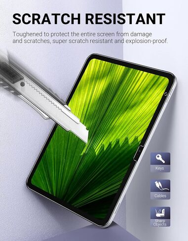 واقي شاشة MoKo مكون من قطعتين لجهاز iPad الجيل الحادي عشر (A16) 11 بوصة 2025، iPad الجيل العاشر 10.9 بوصة 2022، طبقة زجاجية مقواة بحافة مستديرة مضادة للخدش مع صلابة 9H وحساسية قوية، شفاف in Saudi Arabia
