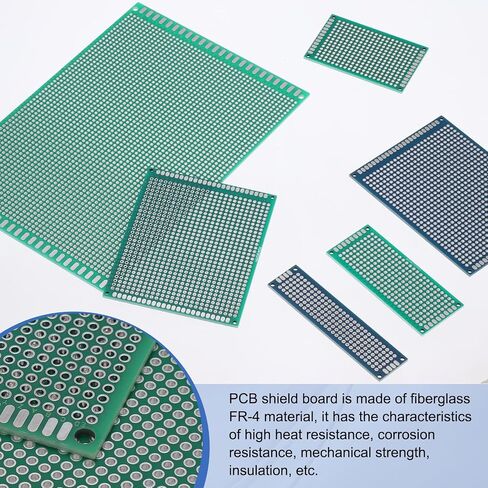MECCANIXITY 2 قطعة لوح تجارب قابل للحام 100 مم × 70 مم لوحة PCB للدائرة الخضراء مزدوجة الجوانب مطلية بالقصدير لوحة نموذج PCB للنماذج الأولية للإلكترونيات، مشاريع الدوائر اليدوية in Kuwait