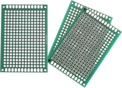 MECCANIXITY 2 قطعة لوح تجارب قابل للحام 100 مم × 70 مم لوحة PCB للدائرة الخضراء مزدوجة الجوانب مطلية بالقصدير لوحة نموذج PCB للنماذج الأولية للإلكترونيات، مشاريع الدوائر اليدوية in Kuwait