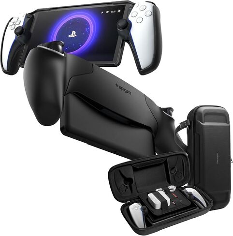 حافظة Spigen رفيعة ومتينة Armor Pro مصممة لحقيبة PlayStation Portal - أسود in Saudi Arabia