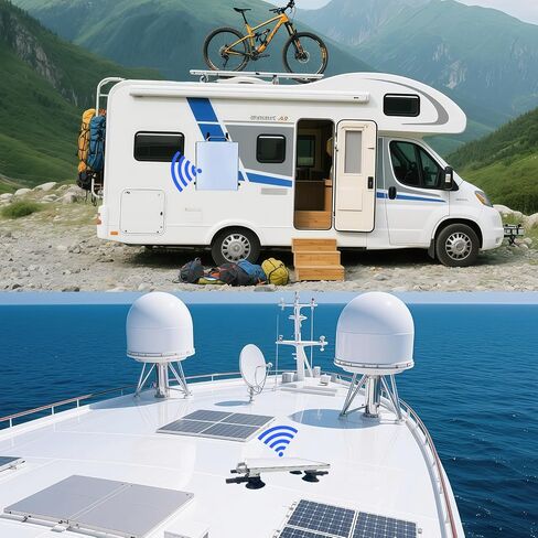 حامل كأس شفط معدني قوي متوافق مع Starlink Mini - كوب شفط عالي التحمل مقاس 3 بوصات للسيارة/RV/القارب - حامل آمن ومقاوم للطقس ومقاوم للاهتزاز لإشارة الأقمار الصناعية المستقرة in Kuwait