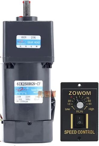 6IK250RGN-CF 250 واط 220 فولت تيار متردد، محرك حثي للتحكم في سرعة التروس، للأمام والخلف، سرعة قابلة للتعديل + وحدة تحكم في السرعة (45 دورة في الدقيقة) in Kuwait