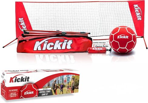 The Original KICKIT Inferno LED Soccer Tennis Game | Where Light-Up Soccer Meets Tennis | Portable 6.5' Wide x 2' high Net & Kickit Soccer Tennis Ball | Play Outdoors, Indoors, Backyard or Beach in Saudi Arabia