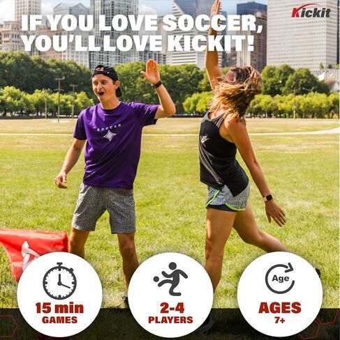 The Original KICKIT Inferno LED Soccer Tennis Game | Where Light-Up Soccer Meets Tennis | Portable 6.5' Wide x 2' high Net & Kickit Soccer Tennis Ball | Play Outdoors, Indoors, Backyard or Beach in Saudi Arabia