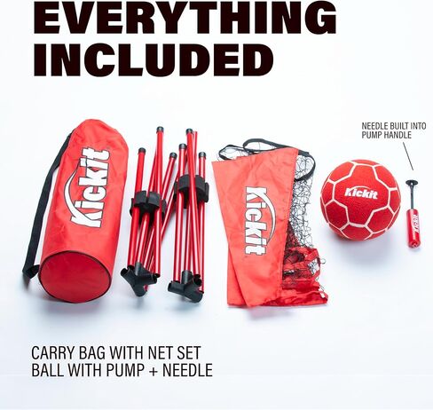 The Original KICKIT Inferno LED Soccer Tennis Game | Where Light-Up Soccer Meets Tennis | Portable 6.5' Wide x 2' high Net & Kickit Soccer Tennis Ball | Play Outdoors, Indoors, Backyard or Beach in Saudi Arabia