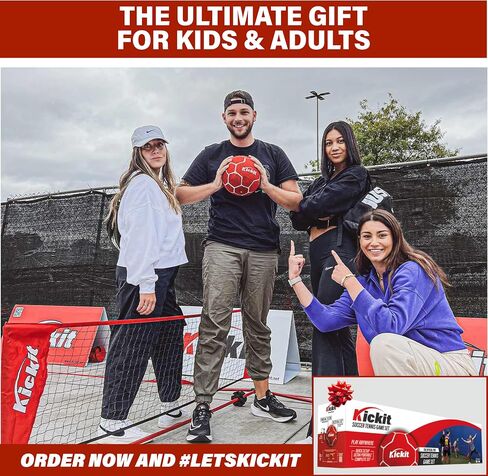 The Original KICKIT Inferno LED Soccer Tennis Game | Where Light-Up Soccer Meets Tennis | Portable 6.5' Wide x 2' high Net & Kickit Soccer Tennis Ball | Play Outdoors, Indoors, Backyard or Beach in Saudi Arabia