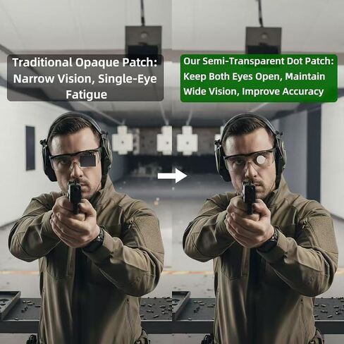 Shooting & Hunting Glasses Patches - 120 Pack 20mm Semi-Transparent Dots to Fix Cross Eye Dominance, Improve Aim & Maintain Peripheral Vision for Target Practice, Archery & Hunting in Saudi Arabia