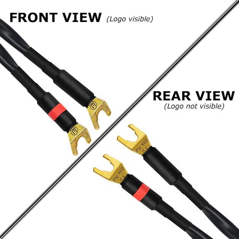 WORLDS BEST CABLES 8 Foot - Canare 4S11 – Audiophile Grade - HiFi Star-Quad Single Speaker Cable for Center Channel with Eminence Gold Banana & Spade Connectors in Saudi Arabia