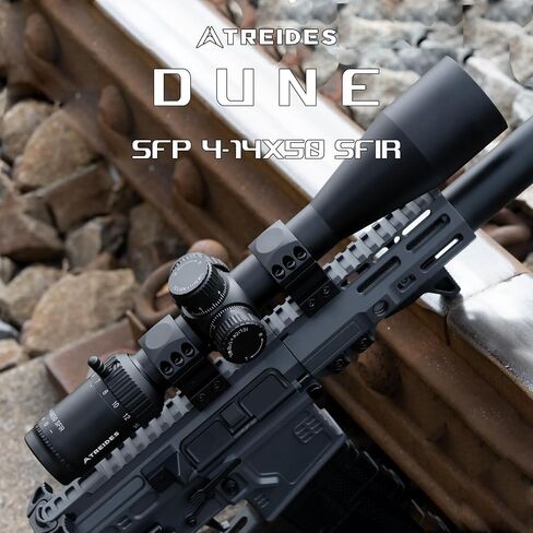 منظار بندقية الصيد ATREIDES 4-14X50 SFIR SFP، بصريات أنبوب الكثبان الرملية 30 مم مع حلقات نطاق السكك الحديدية 20 مم in Kuwait