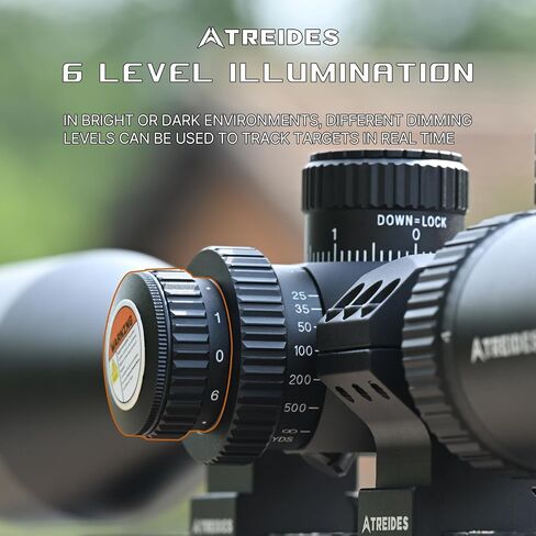 منظار بندقية الصيد ATREIDES 4-14X50 SFIR SFP، بصريات أنبوب الكثبان الرملية 30 مم مع حلقات نطاق السكك الحديدية 20 مم in Kuwait