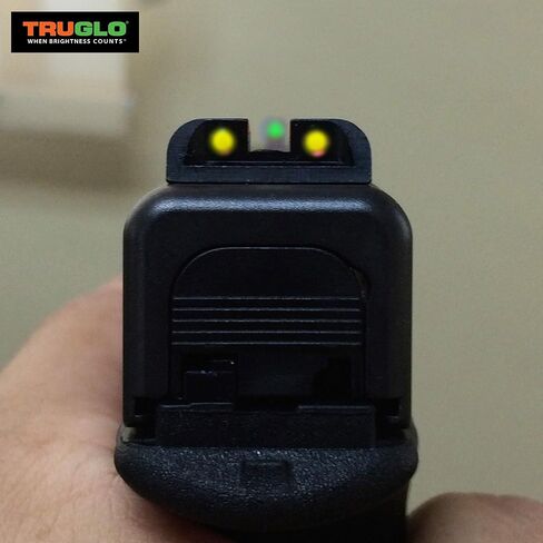 TruGlo الألياف البصرية مسدس غلوك مسدس الليزر البصر الملحقات مع نظام التصويب TRIDOT، الجبهة الخضراء والخلفية الصفراء (2 حزمة) in Kuwait