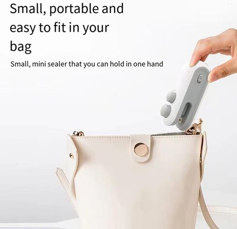 Mini Bag Sealer – 2-in-1 Heat Sealer & Cutter with USB-C Rechargeable Battery, Magnetic Back & Lanyard – Portable Sealing Machine for Plastic Snack, Food Storage, Chips, Mylar Bags (Blue) in Saudi Arabia
