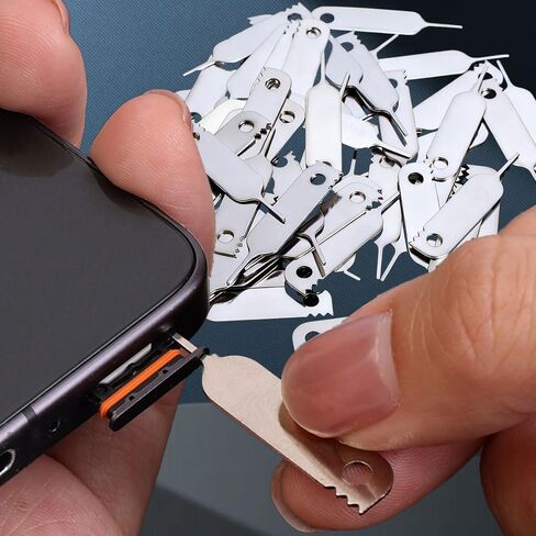2 في 1 متعددة الوظائف لبطاقة SIM دبابيس سلسلة المفاتيح للهاتف اللوحي أداة إبرة إزالة بطاقة معدنية، 3.3 * 0.6 سم (10 قطع) in Saudi Arabia