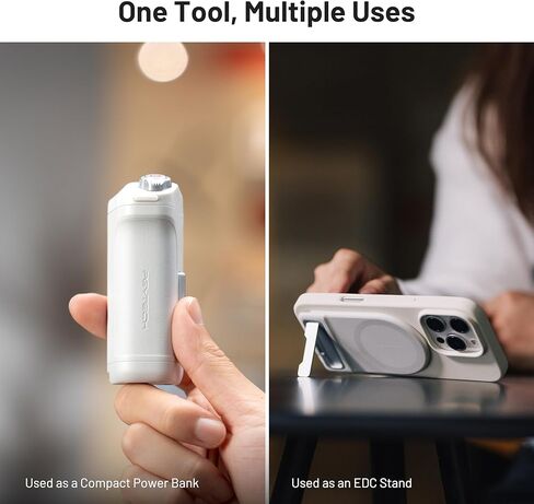 مجموعة قبضة الهاتف PGYTECH MagCam، قبضة هاتف محمول 3 في 1 مع شحن لاسلكي MagSafe / جهاز تحكم بلوتوث قابل للفصل، باور بانك مدمج، حامل هاتف، أسود كلاسيكي in Kuwait