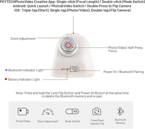 مجموعة قبضة الهاتف PGYTECH MagCam، قبضة هاتف محمول 3 في 1 مع شحن لاسلكي MagSafe / جهاز تحكم بلوتوث قابل للفصل، باور بانك مدمج، حامل هاتف، أسود كلاسيكي in Kuwait