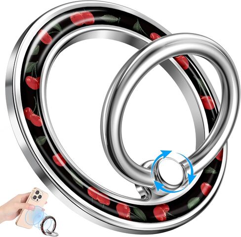 Phone Ring Holder Compatible with MagSafe - Magnetic Cell Phone Grip Magnet Removable Finger Ring Grip Stand for Women Girls Cute Girly Kawaii Glitter for iPhone 13 14 15 16 17 Pro Max Plus Air in Saudi Arabia