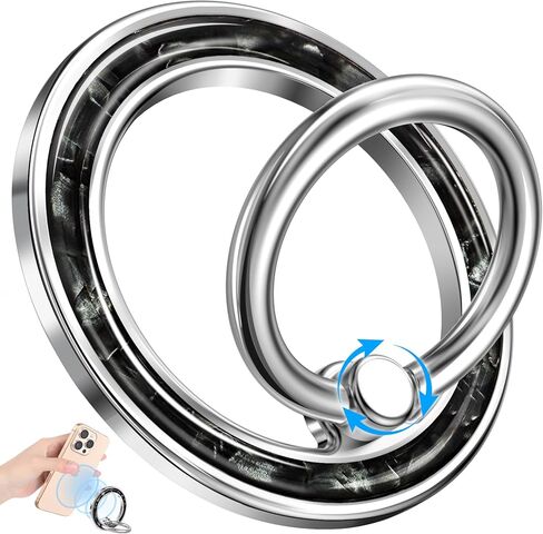 Phone Ring Holder Compatible with MagSafe - Magnetic Cell Phone Grip Magnet Removable Finger Ring Grip Stand for Women Girls Cute Girly Kawaii Glitter for iPhone 13 14 15 16 17 Pro Max Plus Air in Kuwait