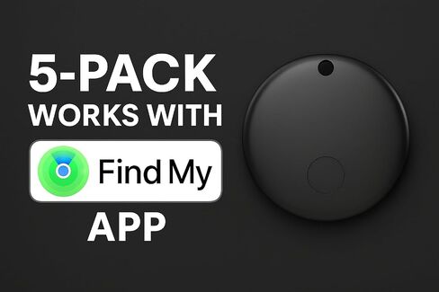 جهاز تعقب بلوتوث ذكي 5 عبوات للاستخدام مع Find My App (iOS فقط) - مفتاح ومحفظة ومحدد موقع الحيوانات الأليفة مع بطارية CR2032 قابلة للاستبدال in Saudi Arabia
