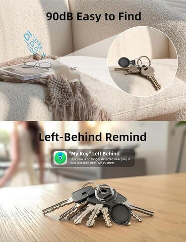 Air Tracker Tags 4 Pack, Bluetooth Tracker Smart Tag, Key Finder Locator with Sound Works with Apple Find My (iOS Only), Item Finders for Luggage Wallet Bags Suitcases, Waterproof Tracking Tags Device in Saudi Arabia