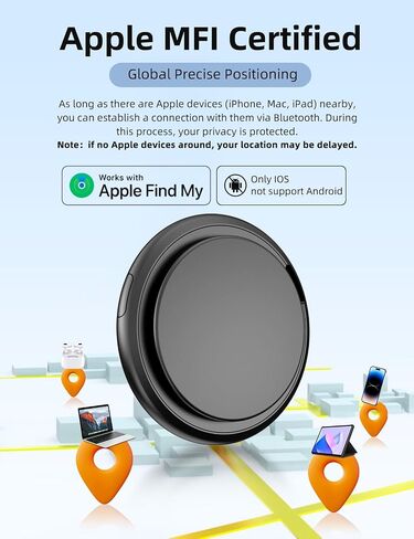 Air Tracker Tags 4 Pack, Bluetooth Tracker Smart Tag, Key Finder Locator with Sound Works with Apple Find My (iOS Only), Item Finders for Luggage Wallet Bags Suitcases, Waterproof Tracking Tags Device in Saudi Arabia