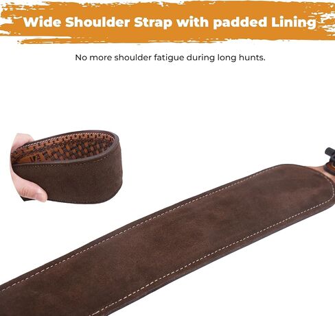 Leather Rifle Sling Two Point Sling with QD Sling Swivel Adjustable Rifle Sling Strap with Chicago Screws, Comfortable Padded, Length Adjustable Shoulder Strap for Carring in Saudi Arabia