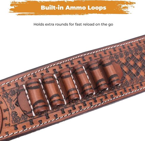 Leather Rifle Sling Two Point Sling with QD Sling Swivel Adjustable Rifle Sling Strap with Chicago Screws, Comfortable Padded, Length Adjustable Shoulder Strap for Carring in Saudi Arabia