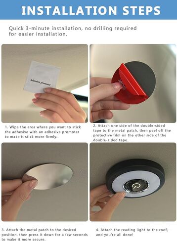 Car Reading Light for Skoda Octavia Superb Rapid Rapid Spaceback Fabia Scala, LED Interior Ceiling Roof Lights, Magnetic Rechargeable USB Trunk Lamp Portable Car Interior Atmosphere Light in Kuwait