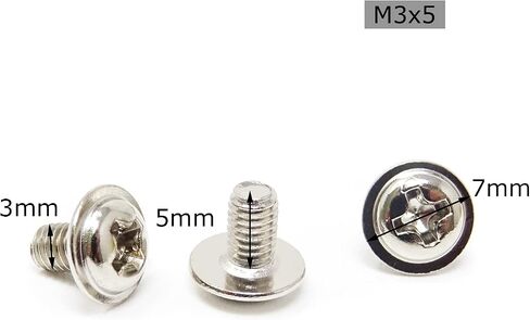 100PCS M3x5 Round Head PC Mounting Computer Screws Silver Computer Case Fixed Motherboard Screw in Saudi Arabia
