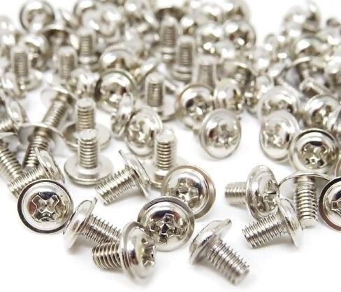 100PCS M3x5 Round Head PC Mounting Computer Screws Silver Computer Case Fixed Motherboard Screw in Saudi Arabia