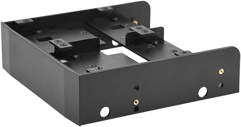 Tyenaza 2.5 3.5 HDD SSD إلى 5.25 Floppy Drive Bay دعامة تثبيت للكمبيوتر باللون الأسود MR8802، لترقية الكمبيوتر الشخصي in Kuwait