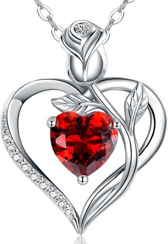 1.2CT Rose Heart Moissanite Necklace D Color VVS1 S925 18K White Gold For Wife Girlfriend Mom Daughter for Wedding Anniversary Birthday Christmas Conveys I Love You Message in Saudi Arabia