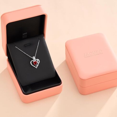 1.2CT Rose Heart Moissanite Necklace D Color VVS1 S925 18K White Gold For Wife Girlfriend Mom Daughter for Wedding Anniversary Birthday Christmas Conveys I Love You Message in Saudi Arabia