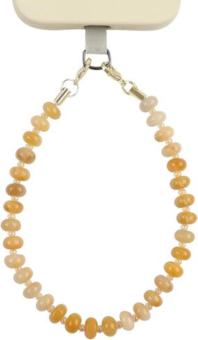 weryerker Natural Gemstone Beaded Phone Charm, Phone Lanyard Wrist Strap, Handmade Cell phone Chain Lanyard in Kuwait