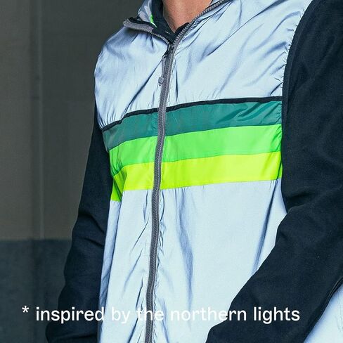 سترة GOFLUO North العاكسة - سترة بغطاء رأس أنيقة عالية الوضوح مع جيوب وسحاب في اتجاهين in Kuwait