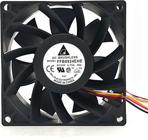 Delta FFB0924EHE F00 92mm x 92mm x 38mm DC 24V 0.45A Dual Ball Bearing 3-Pin B2 PWM Cooling Fan for Server/Industrial Cabinet 3pin-B2 Inverter Fan in Saudi Arabia