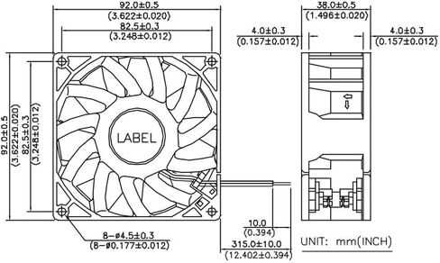 Delta FFB0924EHE F00 92mm x 92mm x 38mm DC 24V 0.45A Dual Ball Bearing 3-Pin B2 PWM Cooling Fan for Server/Industrial Cabinet 3pin-B2 Inverter Fan in Saudi Arabia