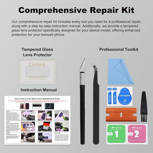 3 Pack Back Camera Lens Glass Replacement Kit Compatible with Galaxy A36, with Tools & Instruction in Saudi Arabia