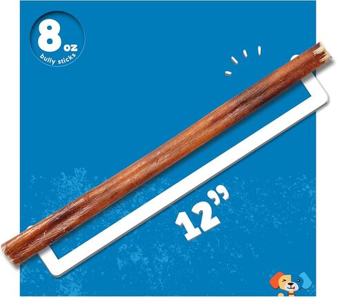 Jack&Pup 6" Bully Sticks Dog Chews | Odor Free Bully Sticks | Single Ingredient, All Natural Pizzle Sticks for Dogs (6oz, 10/12 Sticks) in Saudi Arabia