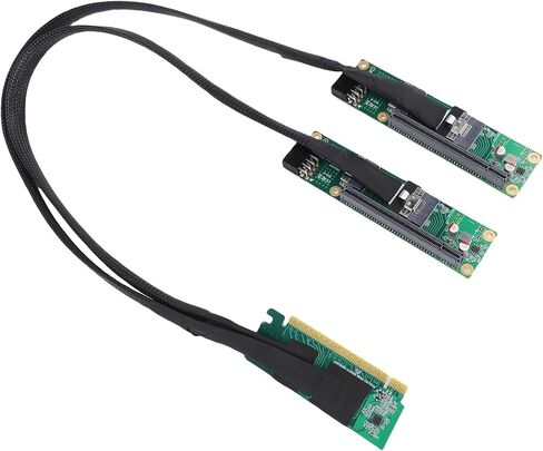 Bewinner PCIe 4.0 to SFF-8654 Extender Adapter, PCIe 4.0 x16 to SFF-8654 x2 Cable High Performance PCI e Split Extender with 256Gbps Bandwidth for Computer Motherboards in Saudi Arabia