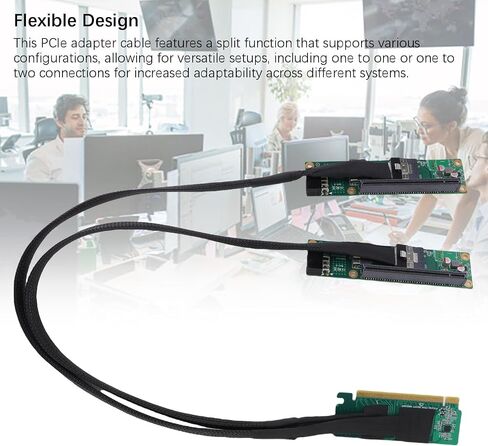 Bewinner PCIe 4.0 to SFF-8654 Extender Adapter, PCIe 4.0 x16 to SFF-8654 x2 Cable High Performance PCI e Split Extender with 256Gbps Bandwidth for Computer Motherboards in Saudi Arabia