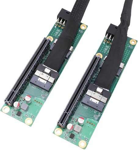 Bewinner PCIe 4.0 to SFF-8654 Extender Adapter, PCIe 4.0 x16 to SFF-8654 x2 Cable High Performance PCI e Split Extender with 256Gbps Bandwidth for Computer Motherboards in Saudi Arabia